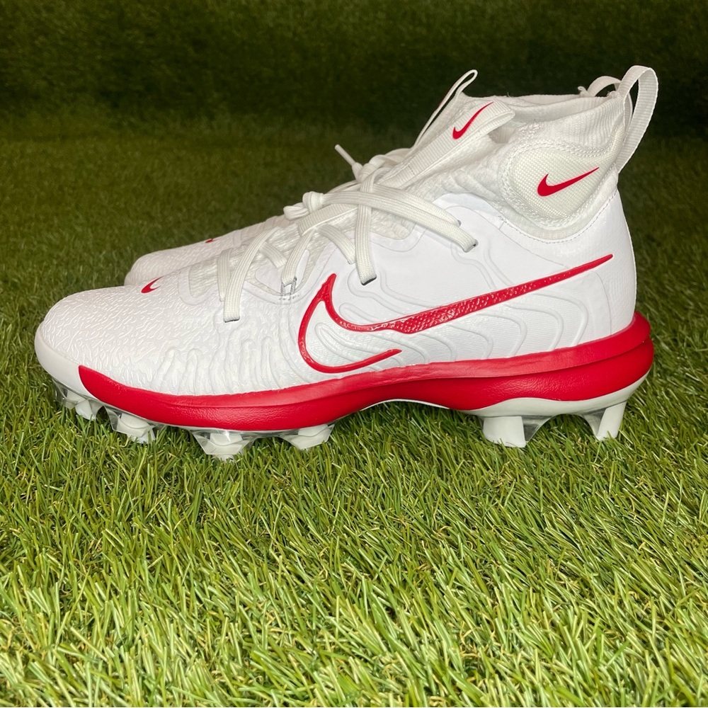 Nike Alpha Huarache NXT MCS DJ6519-104 Baseball Cleats White/red Mens  Size 9